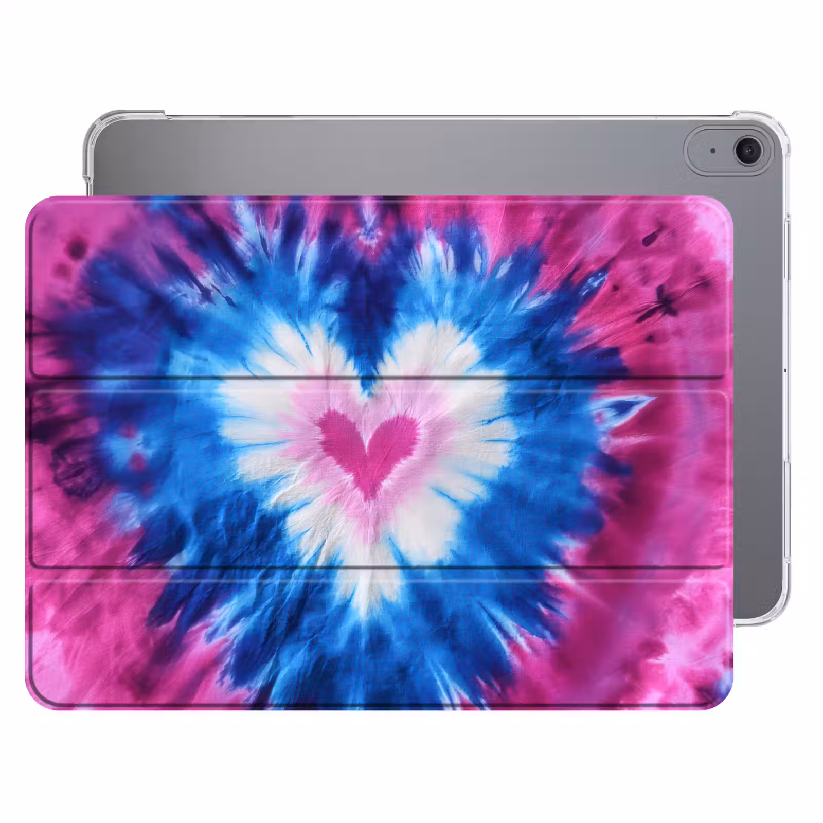 iPad hoes - Hartvormig - Tie dye - Paars — 1