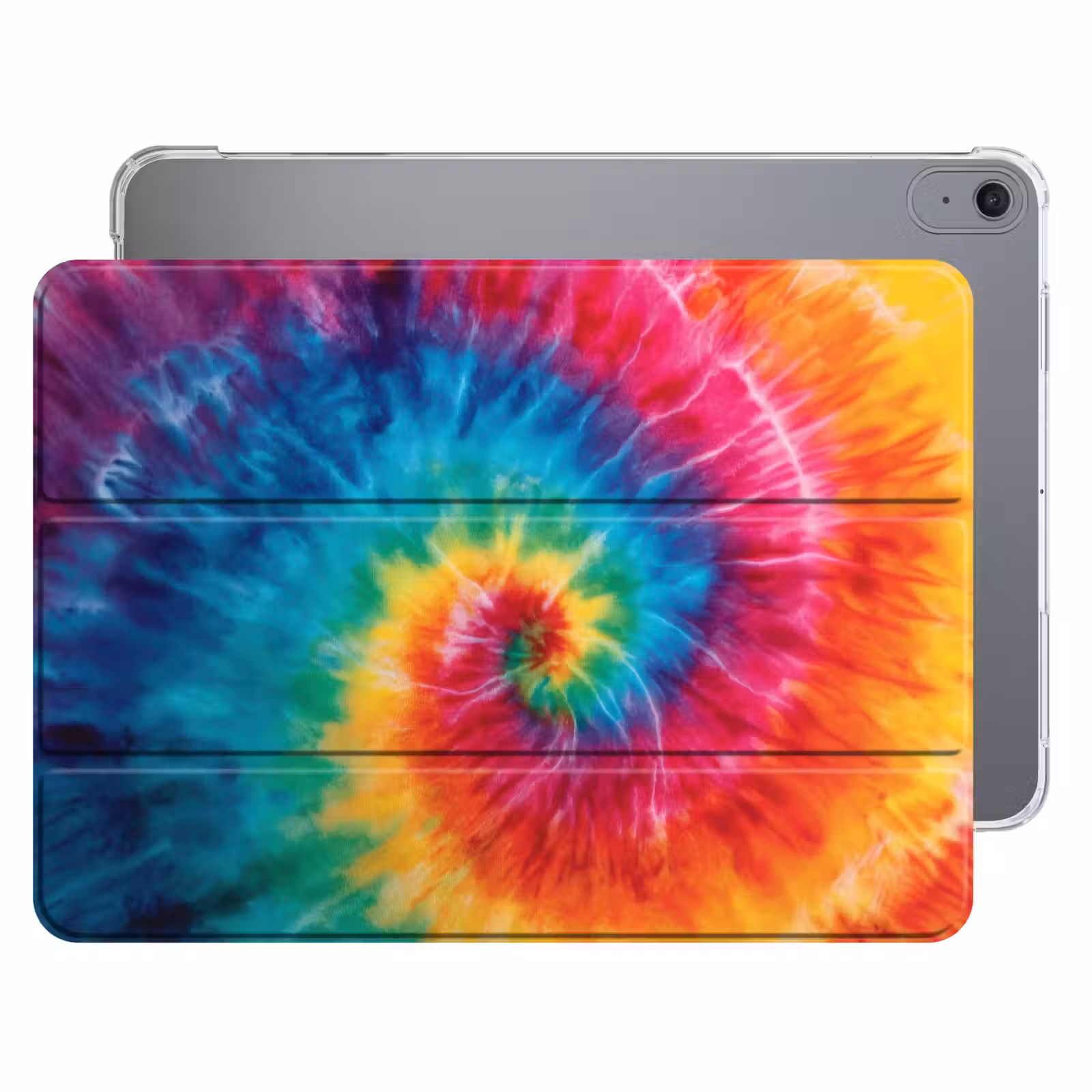 iPad hoes - Regenboog - Tie dye - Kleurrijk - Blauw — 1