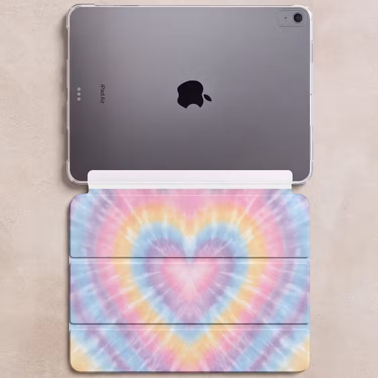 iPad hoes - Hartvorm - Pastelkleuren - Tie Dye — 6