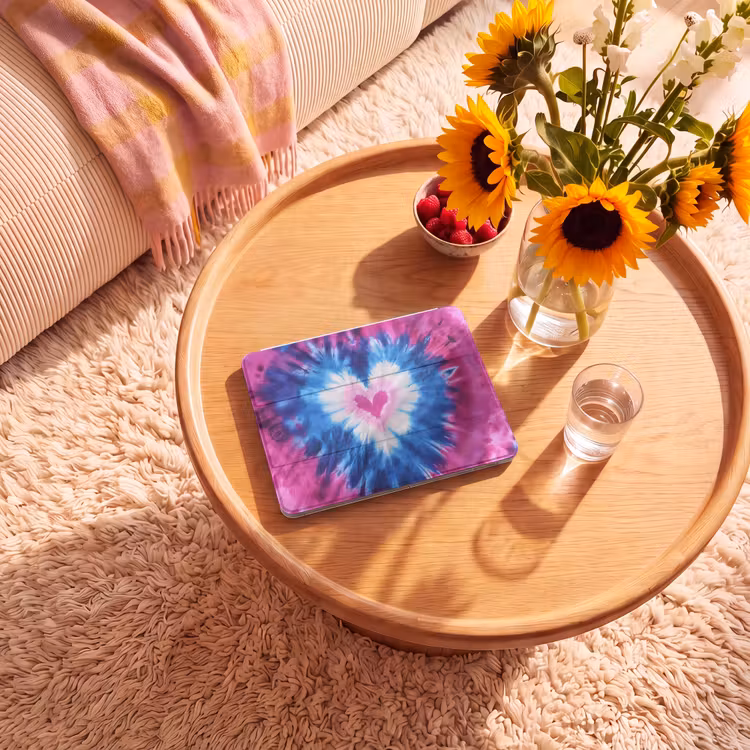 iPad hoes - Hartvormig - Tie dye - Paars — 2