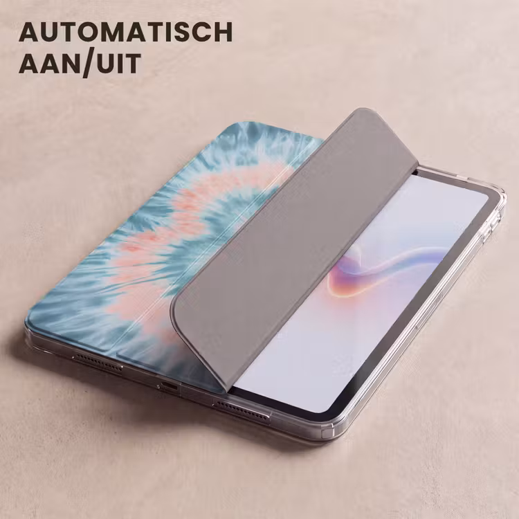 iPad hoes - Hartvormig - Tie dye - Pasteltinten - Lichtgroen — 5