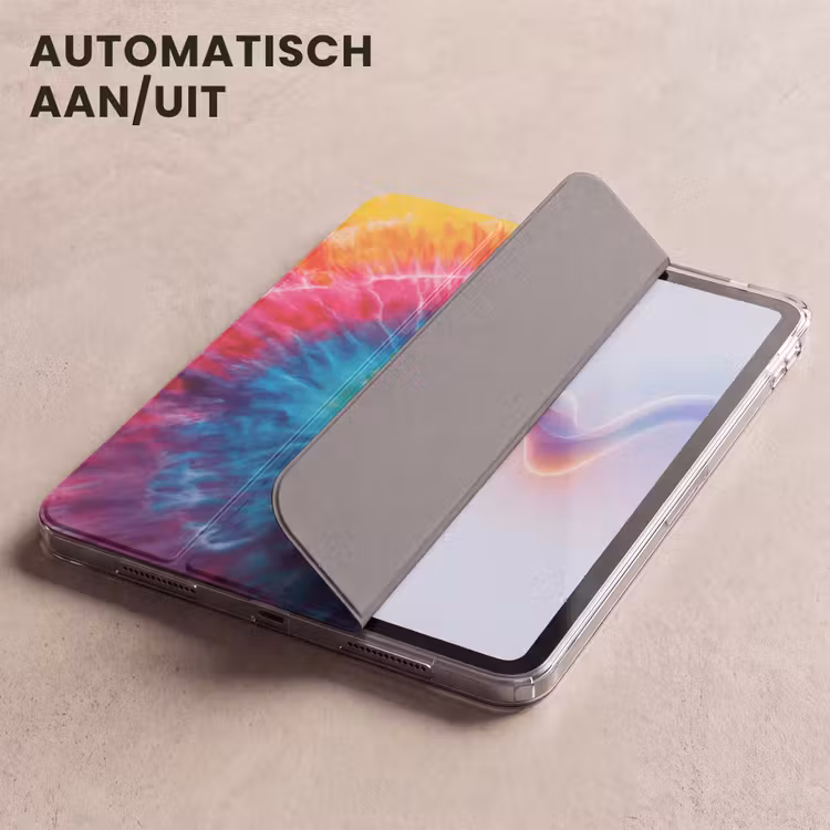 iPad hoes - Regenboog - Tie dye - Kleurrijk - Blauw — 5