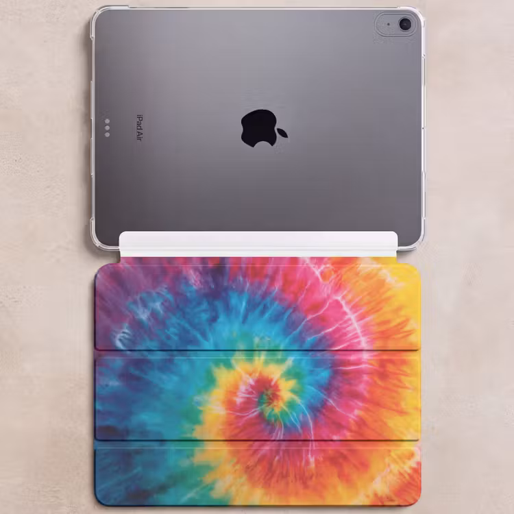 iPad hoes - Regenboog - Tie dye - Kleurrijk - Blauw — 6
