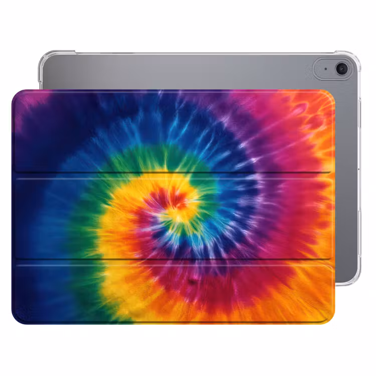 iPad hoes - Regenboogkleuren - Spiraal - Kleurrijk — 1