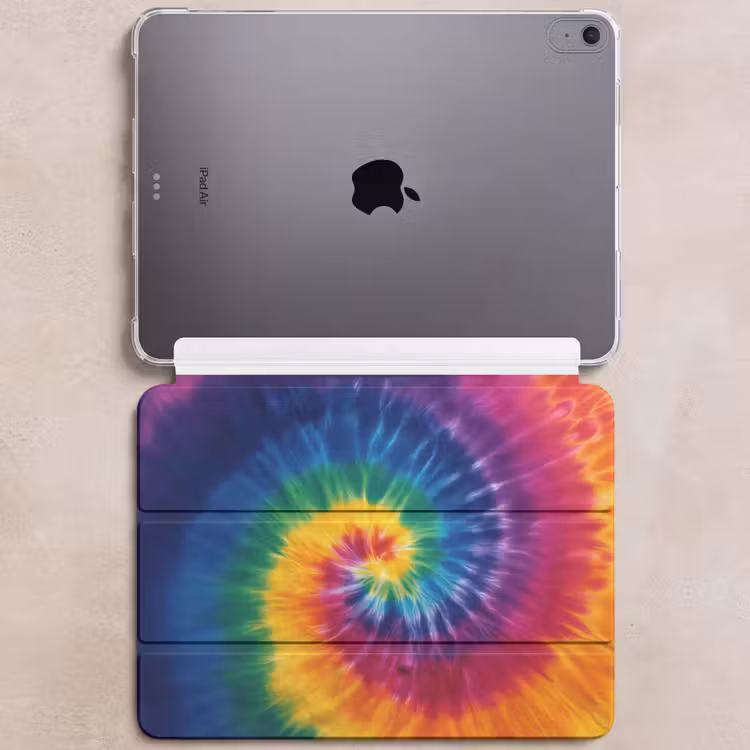 iPad hoes - Regenboogkleuren - Spiraal - Kleurrijk — 6