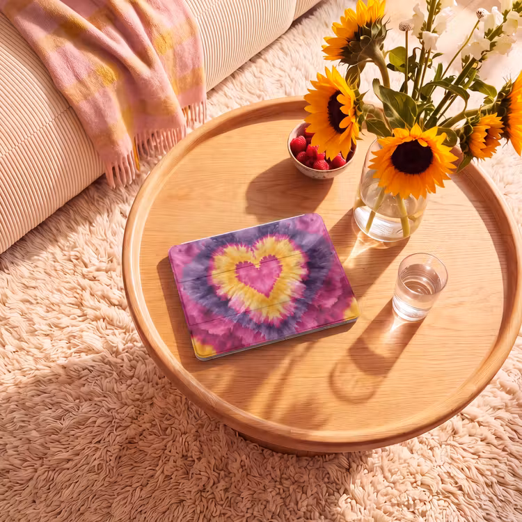 iPad hoes - Tie dye - Hartvorm - Vlammen - Oranje — 2
