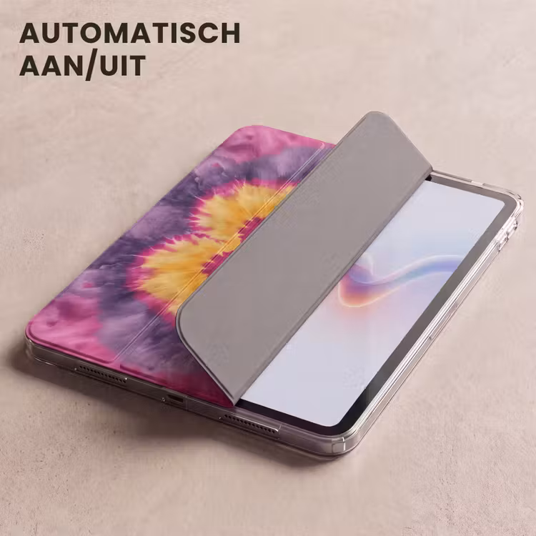 iPad hoes - Tie dye - Hartvorm - Vlammen - Oranje — 5