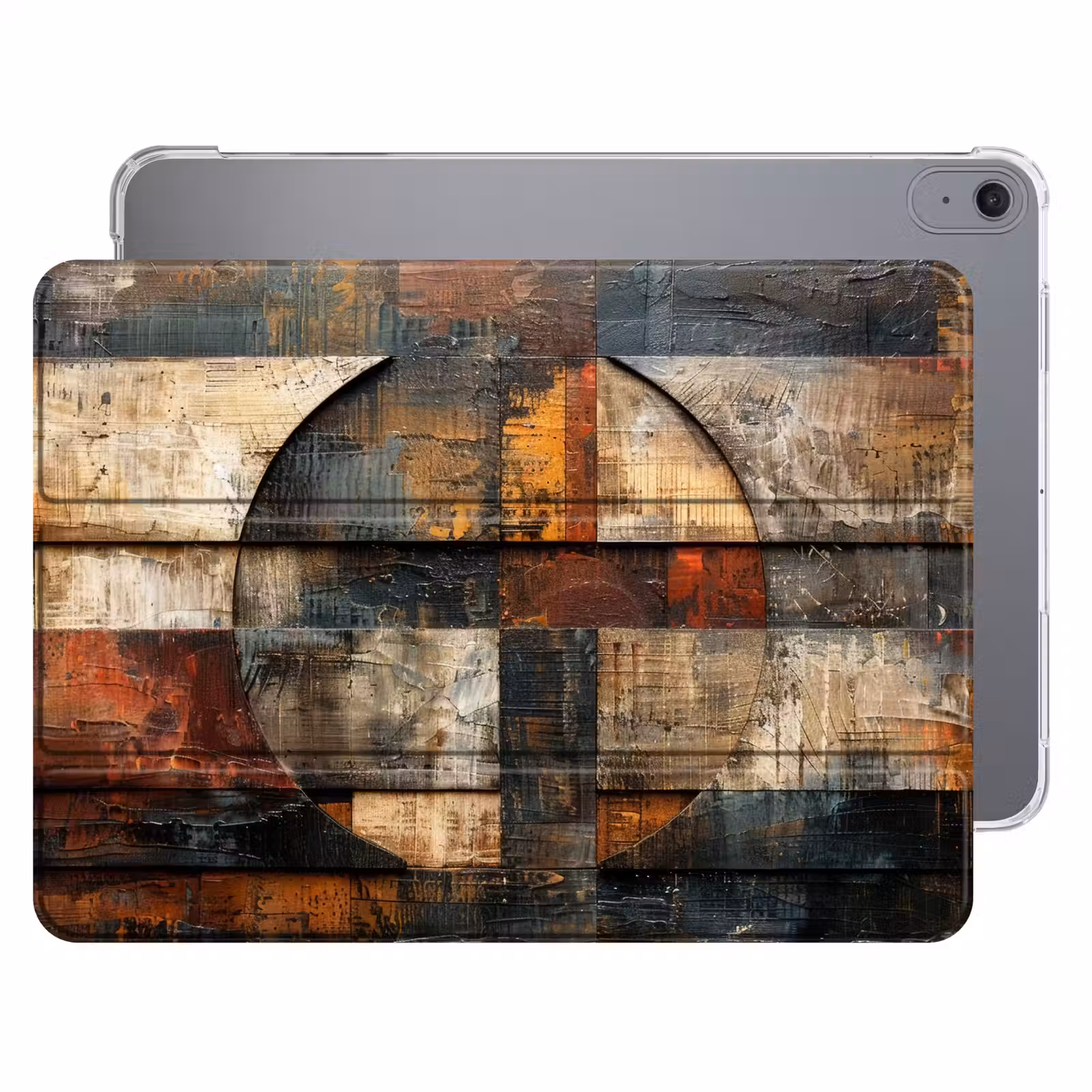 iPad hoes - Kunst - Bruin - Abstract - Hout motief — 1