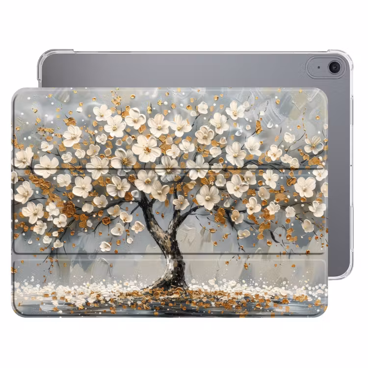 iPad hoes - Boom - Goud - Bloemen - Abstract - Kunst — 1