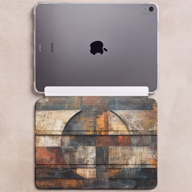 iPad hoes - Kunst - Bruin - Abstract - Hout motief — 6