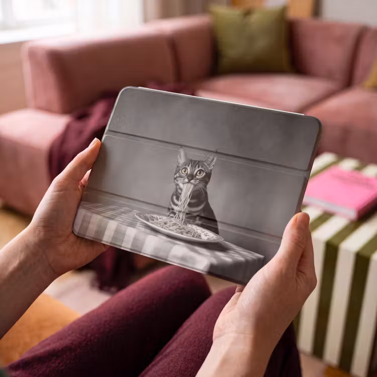 iPad hoes - Bengaal - Kat - Tafelkleed - Zwart - Wit - Dier — 4