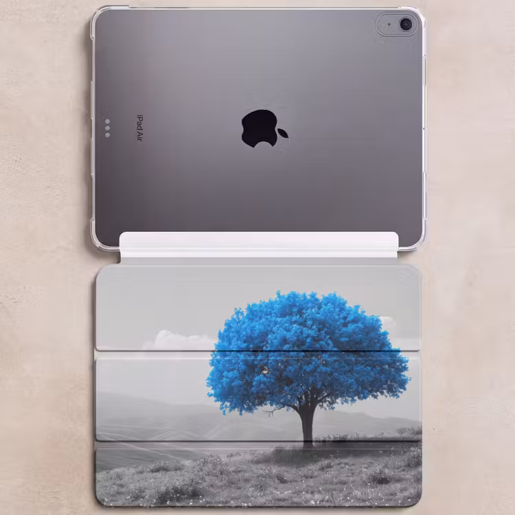 iPad hoes - Boom - Natuur - Blauw - Zwart wit — 6