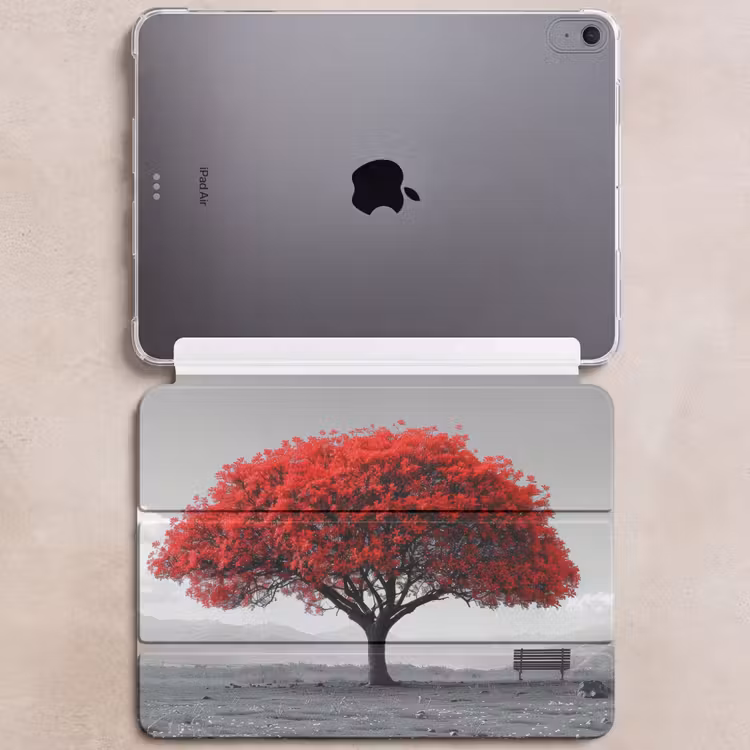 iPad hoes - Boom - Rood - Natuur - Zwart wit — 6