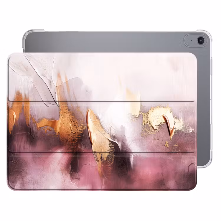 iPad hoes - Paars - Abstract - Verf - Goud — 1