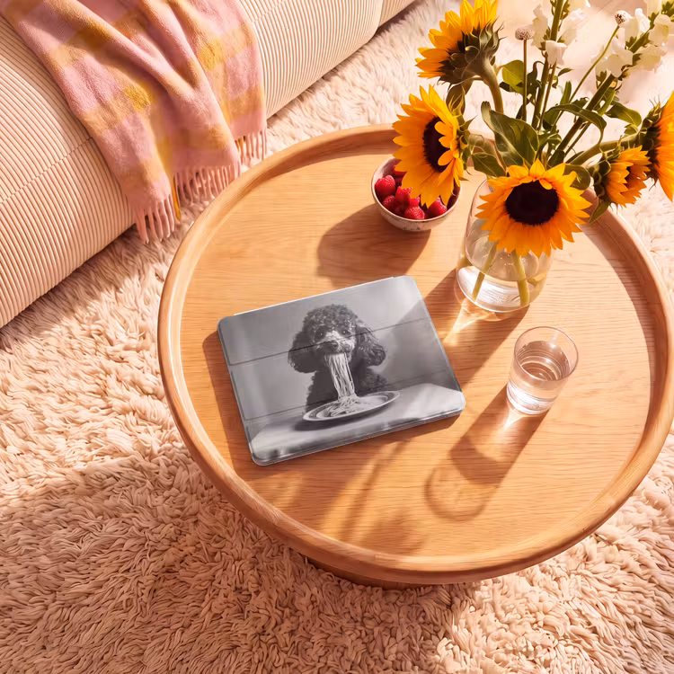 iPad hoes - Poedel - Hond - Zwart - Wit - Schattig - Pasta — 2