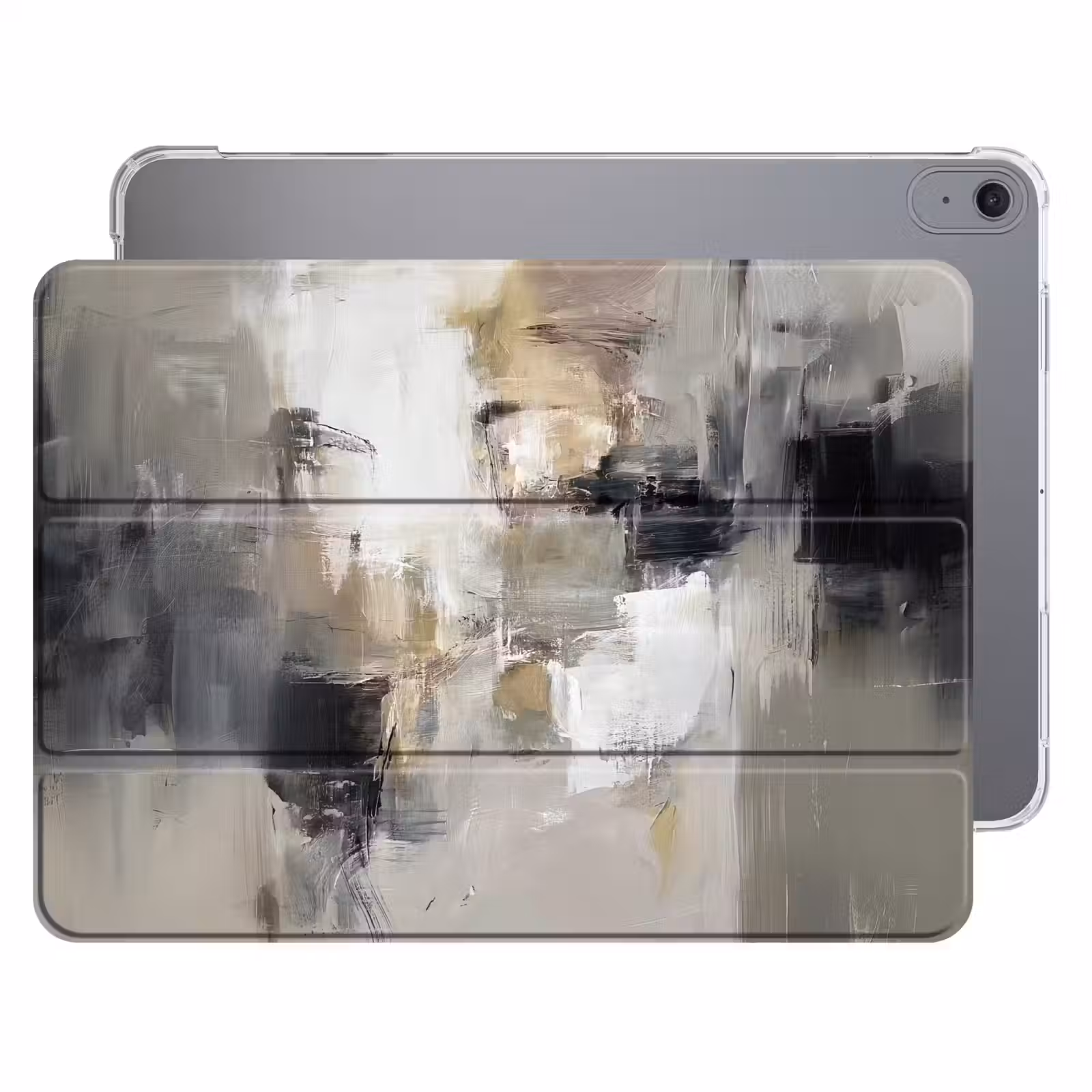 iPad hoes - Kleurenpalet - Penseelstreken - Beige - Nevelig — 1