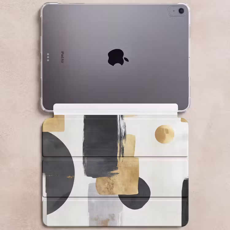 iPad hoes - Goud - Rechthoeken - Cirkels - Abstract — 6