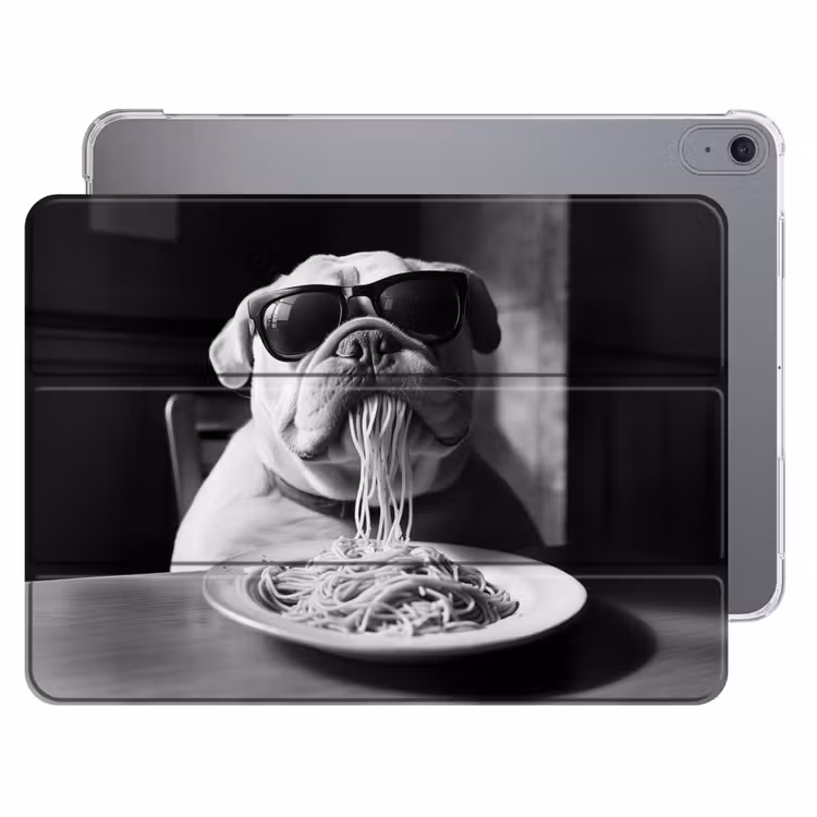 iPad hoes - Hond - Bulldog - Pasta - Bril - Stoer - Dieren — 1