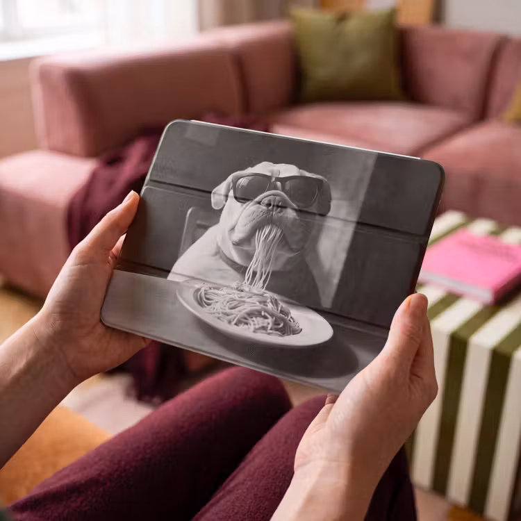 iPad hoes - Hond - Bulldog - Pasta - Bril - Stoer - Dieren — 4