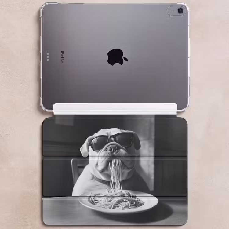 iPad hoes - Hond - Bulldog - Pasta - Bril - Stoer - Dieren — 6