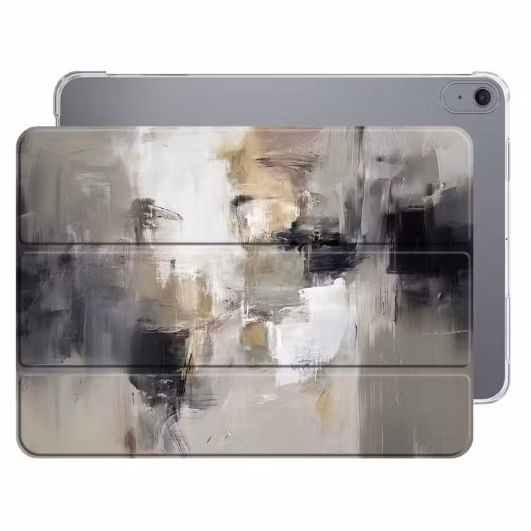 iPad hoes - Kleurenpalet - Penseelstreken - Beige - Nevelig — 1