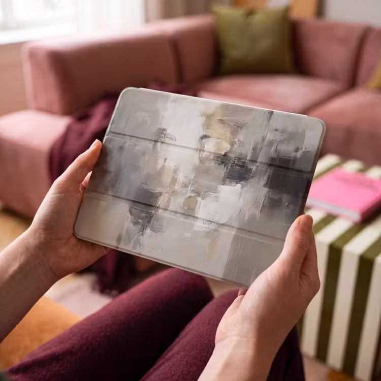 iPad hoes - Kleurenpalet - Penseelstreken - Beige - Nevelig — 4