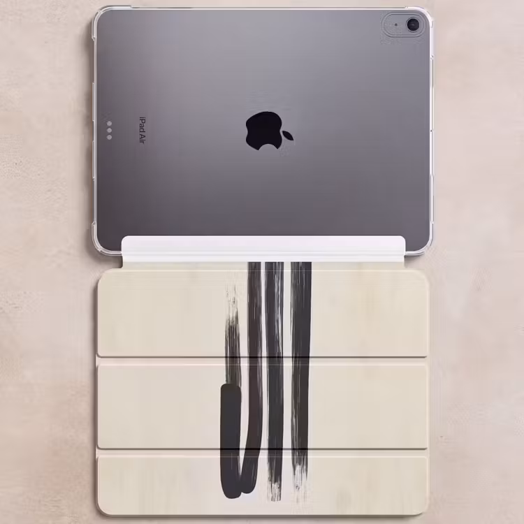 iPad hoes - Penseelstreken - Verticaal - Zwart — 6