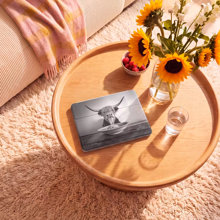iPad hoes - Schotse Hooglander - Spaghetti - Dieren - Zwart wit — 2