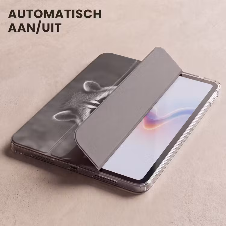 iPad hoes - Wasbeer - Cute - Pasta - Tafelkleed - Zwart - Wit — 5