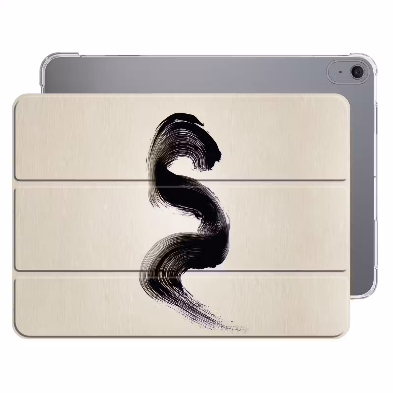 iPad hoes - Penseelstreek - Zwart - Minimalistisch — 1