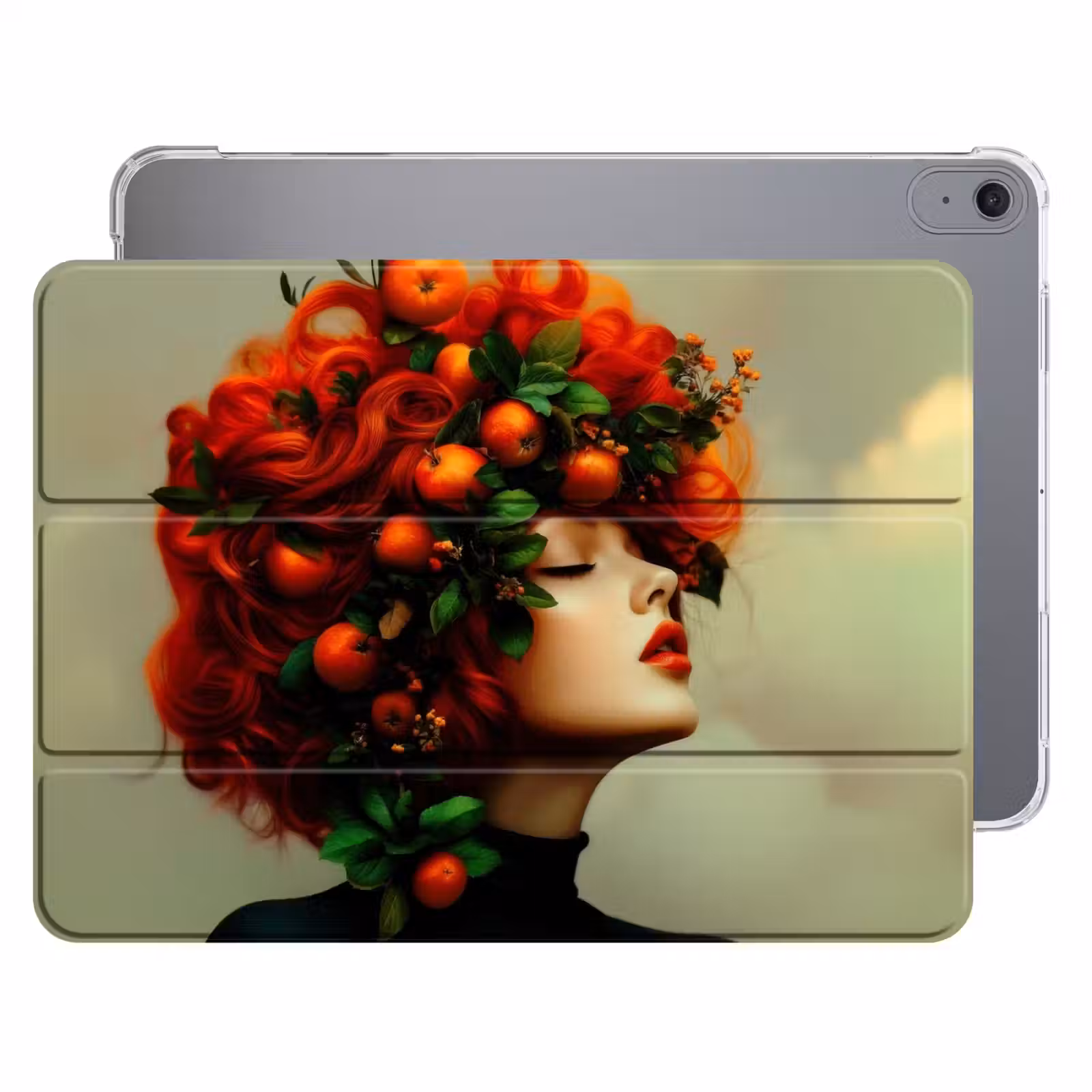 iPad hoes - Vrouw - Appels - Rood - Bladeren — 1