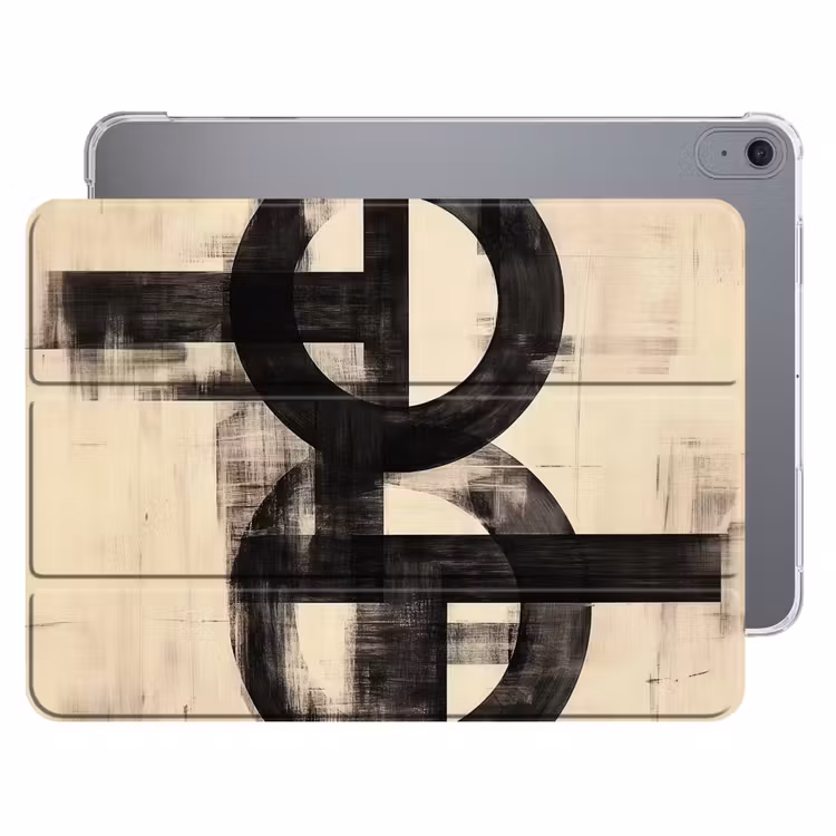 iPad hoes - Cirkels - Balken - Zwart - Abstract — 1
