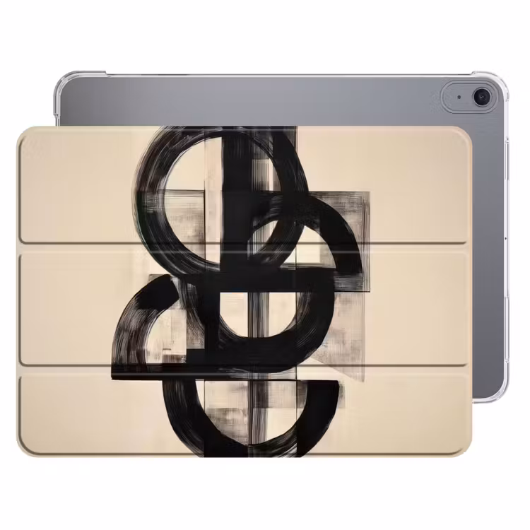 iPad hoes - Cirkels - Lijnen - Vormen - Zwart — 1