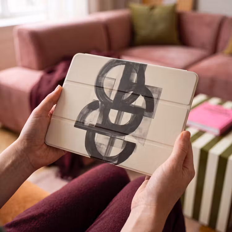 iPad hoes - Cirkels - Lijnen - Vormen - Zwart — 4