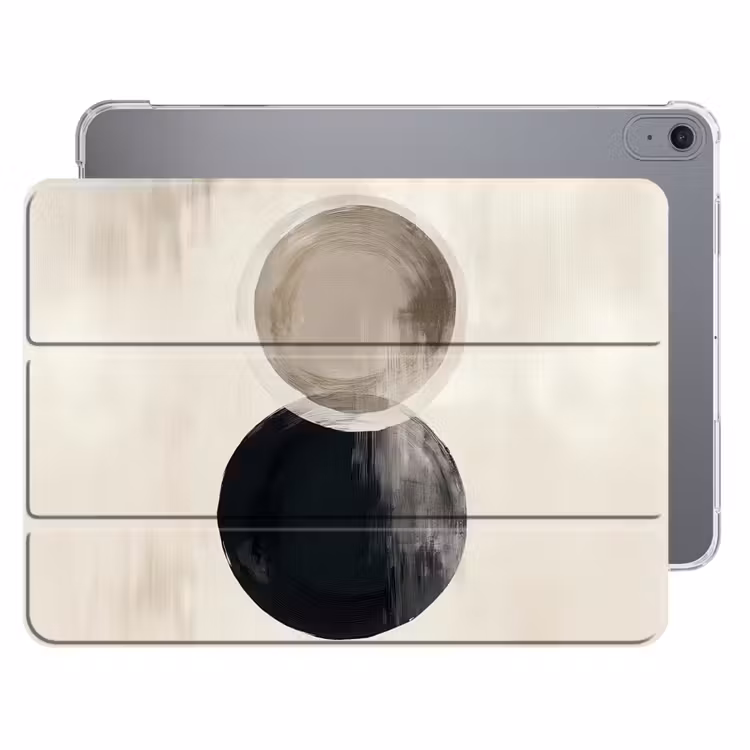 iPad hoes - Cirkels - Vorm - Beige - Abstract — 1