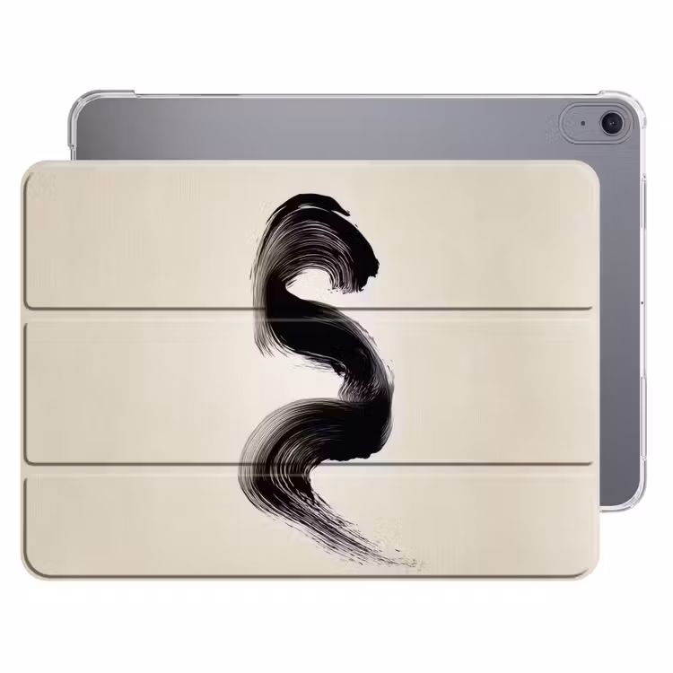 iPad hoes - Penseelstreek - Zwart - Minimalistisch — 1