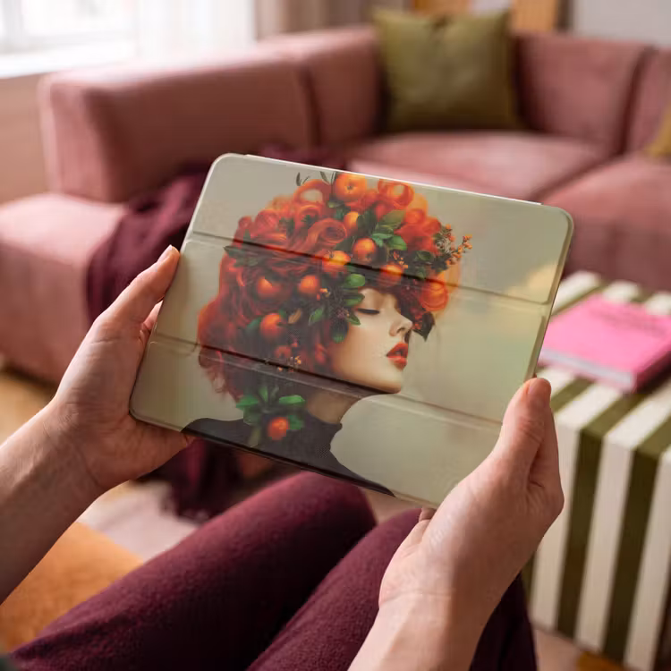 iPad hoes - Vrouw - Appels - Rood - Bladeren — 4