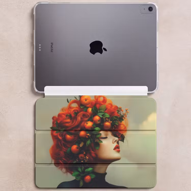 iPad hoes - Vrouw - Appels - Rood - Bladeren — 6