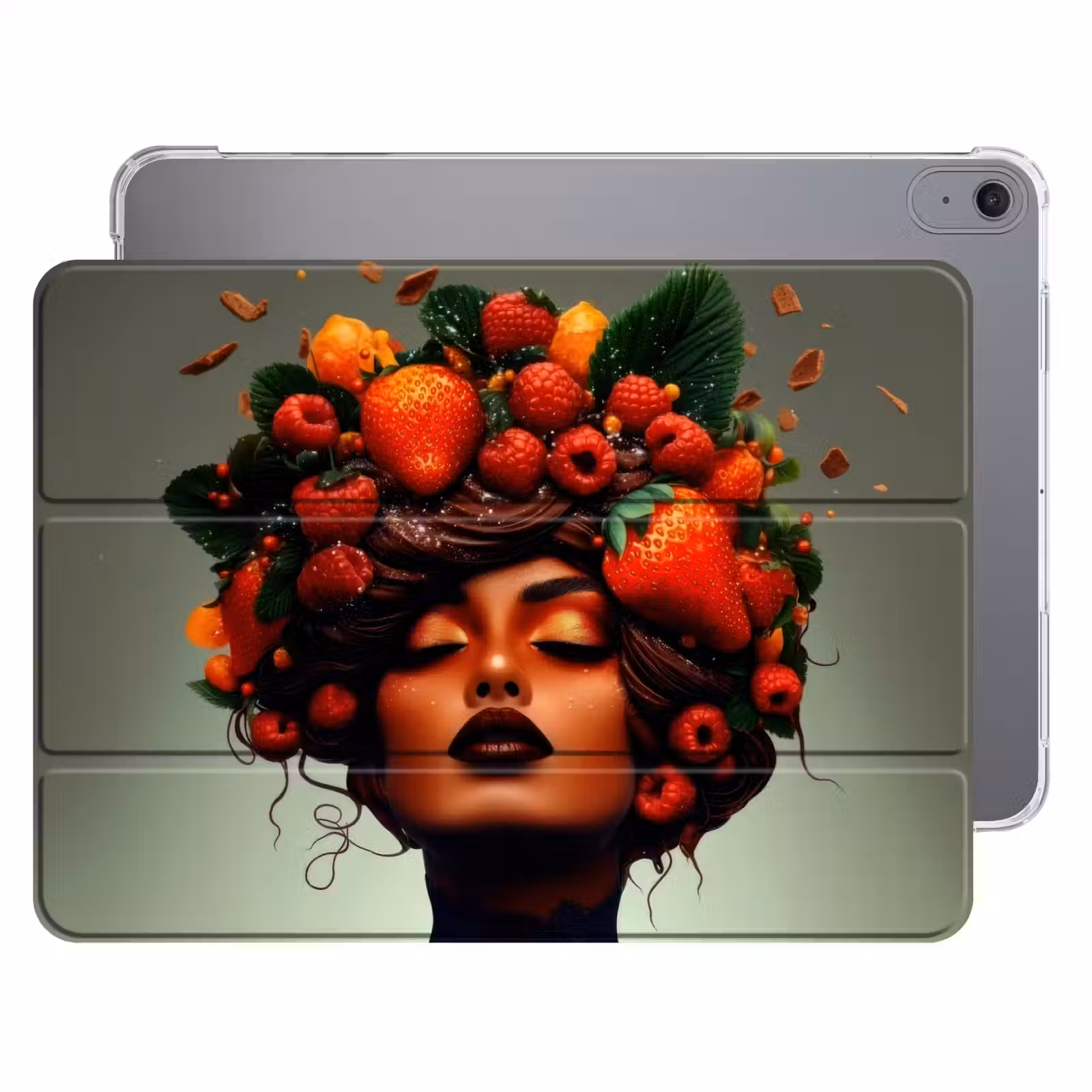 iPad hoes - Vrouw - Chocolade - Frambozen - Aardbeien - Koekjes — 1