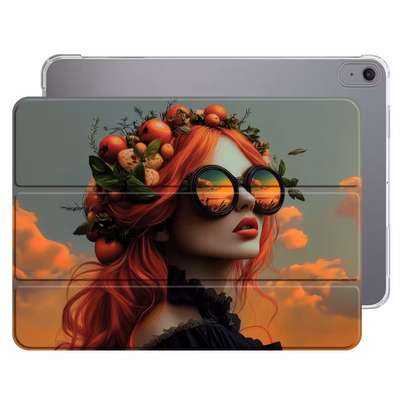 iPad hoes - Vrouw - Kroon - Tomaat - Bascilicum - Zonnebril — 1