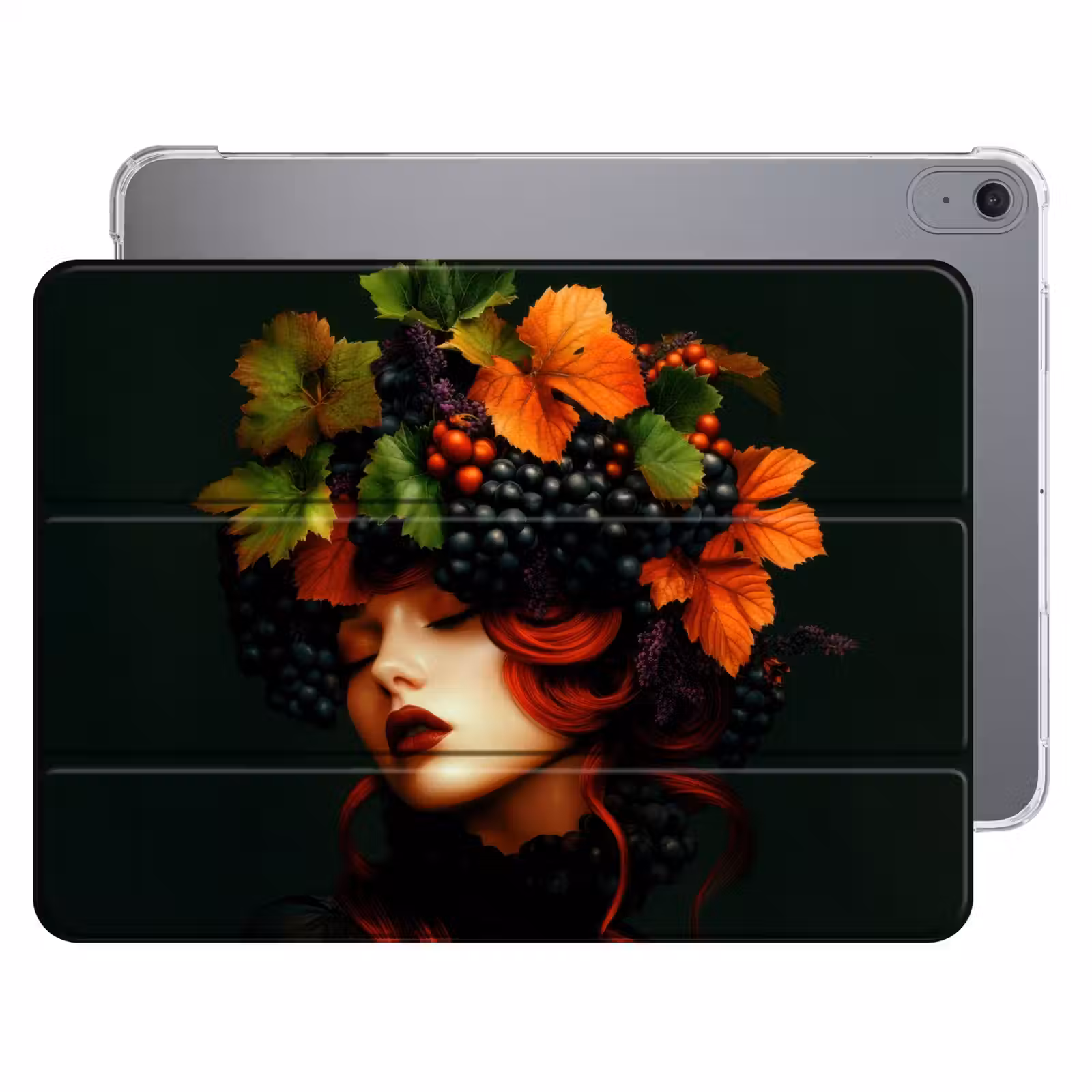 iPad hoes - Vrouw - Rood - Groen - Druiven — 1