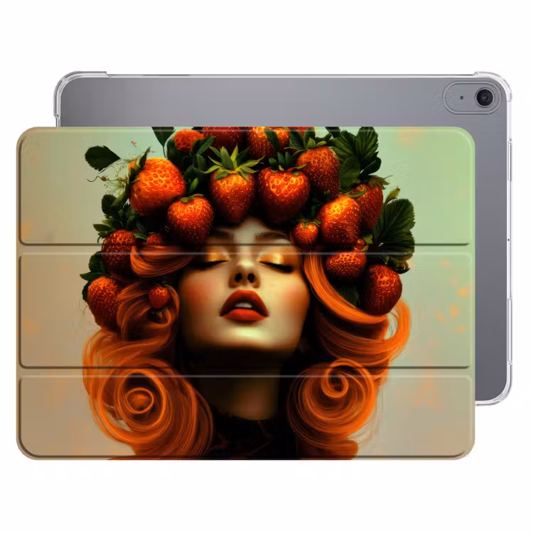 iPad hoes - Vrouw - Aardbeien - Kroon — 1