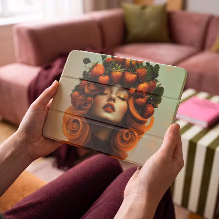 iPad hoes - Vrouw - Aardbeien - Kroon — 4