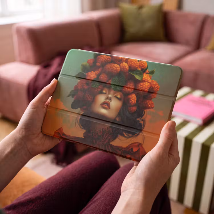 iPad hoes - Vrouw - Frambozen - Bladeren — 4