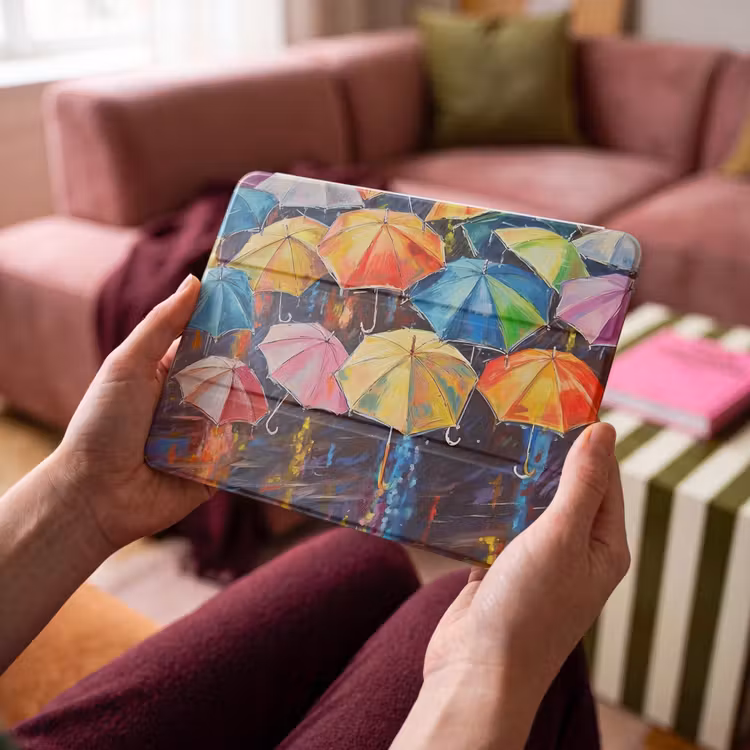 iPad hoes - Paraplu's - Schilderij - Kunst - Regenboog — 4