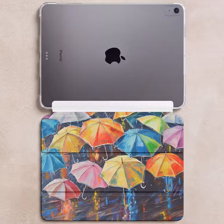 iPad hoes - Paraplu's - Schilderij - Kunst - Regenboog — 6