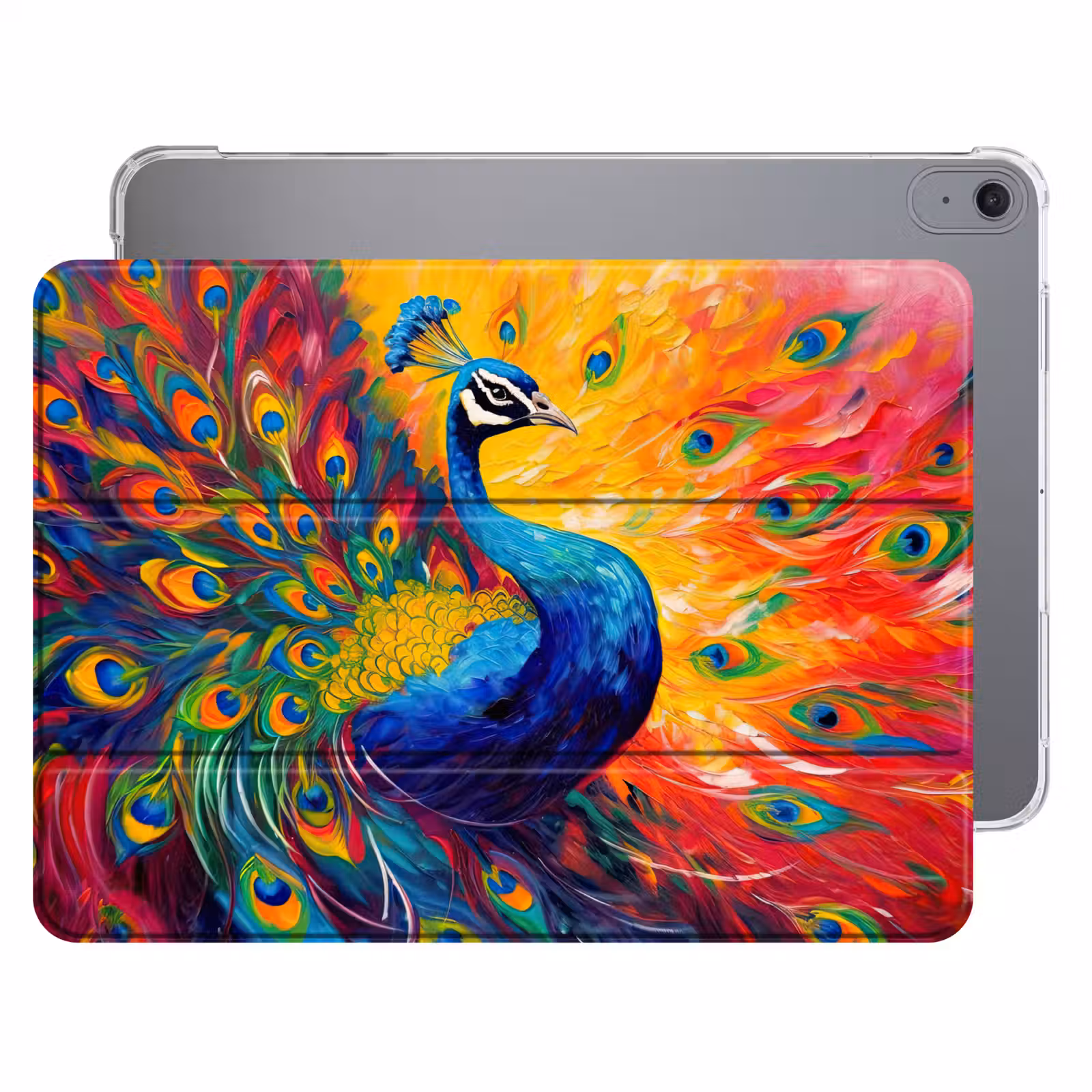 iPad hoes - Pauw - Kunst - Schilderij - Pauwenveren — 1