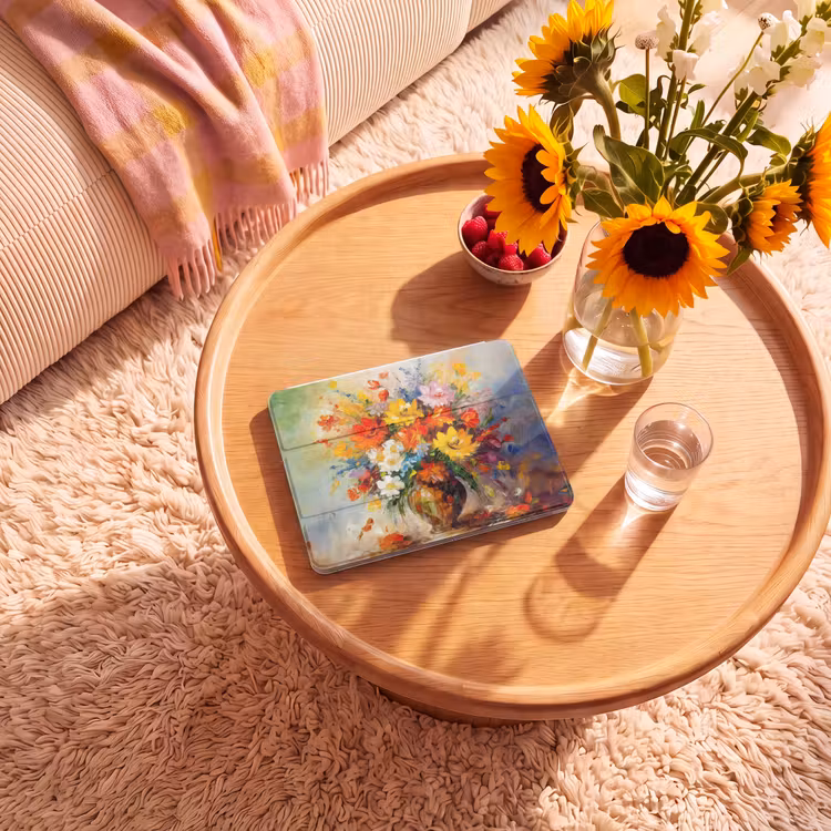 iPad hoes - Bloemen - Kleurrijk - Olieverf - Bloempot — 2