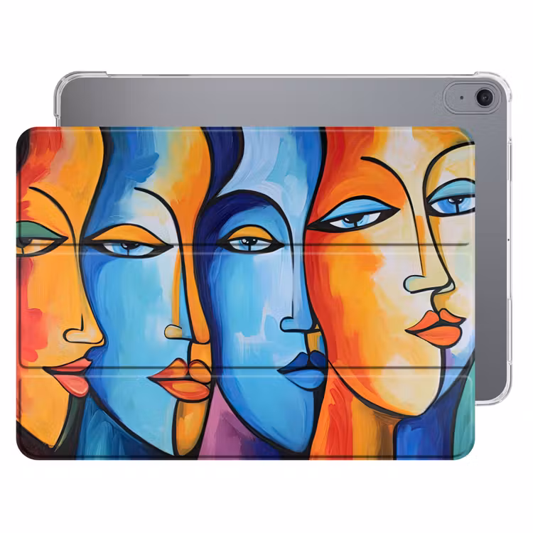 iPad hoes - Hoofd - Olieverf - Schilderij - Kleurrijk — 1