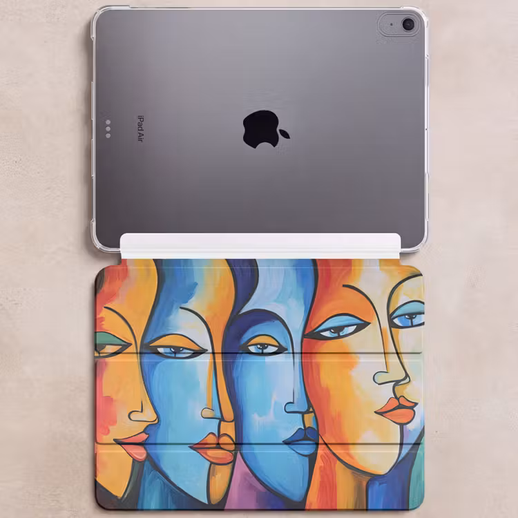 iPad hoes - Hoofd - Olieverf - Schilderij - Kleurrijk — 6